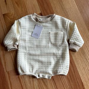 NWT Orcas Lucille Quilted Sweatshirt Romper